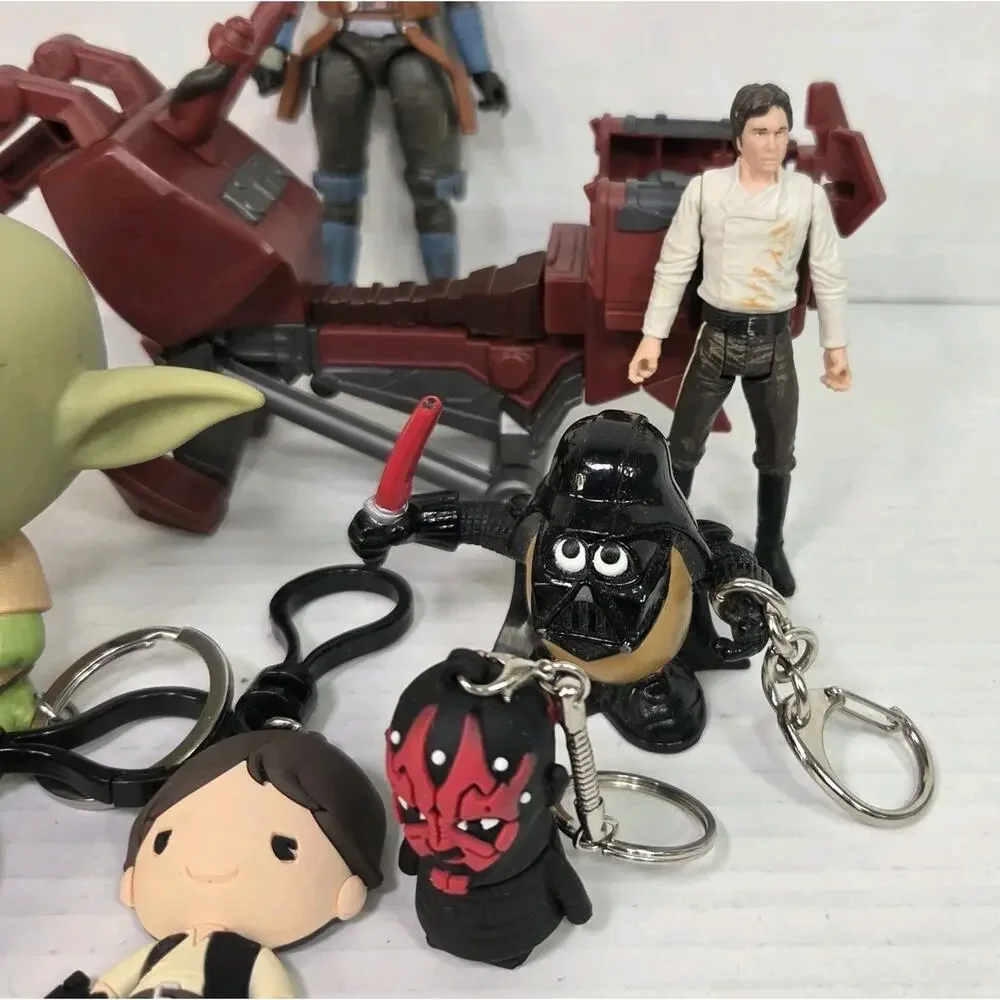 Star Wars Toy Lot Funko Yoda Black Series Bo-Katan Amidala Jar Jar Han Solo Maul